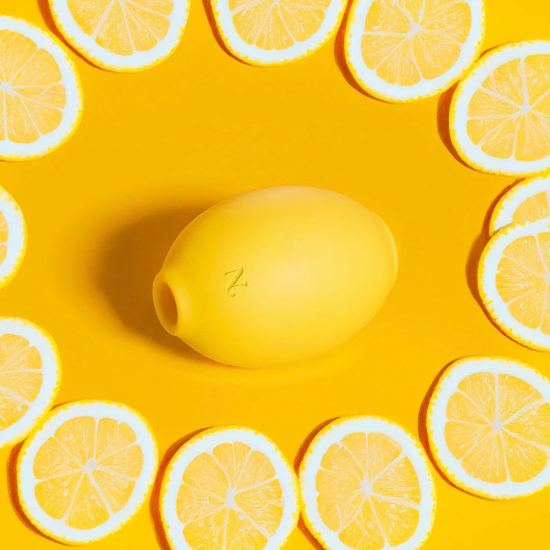 Premium lemon clitoral vibrator product display